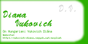 diana vukovich business card